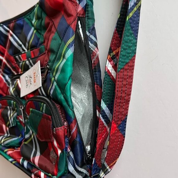Lug Zipliner 2 Convertible Hobo Bag Tartan Plaid Red/Green - Picture 9 of 11